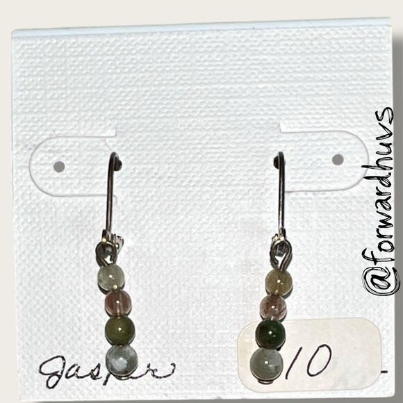 Bundle Sale 3 for $15 | Hand Crafted Jasper Bead Earrings – Earth Tones - Picture 1 of 7